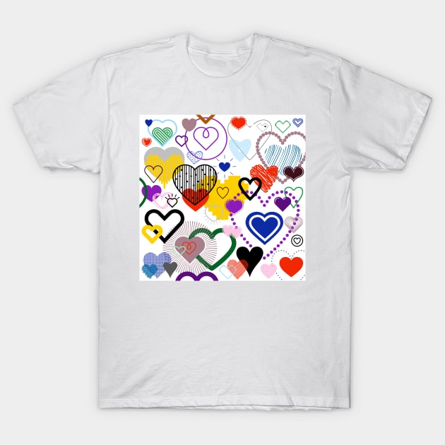 HEARTS T-Shirt by MAYRAREINART